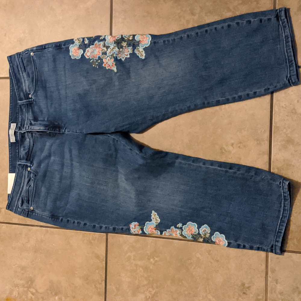 NWT JJill Cropped Jeans Size 16P W